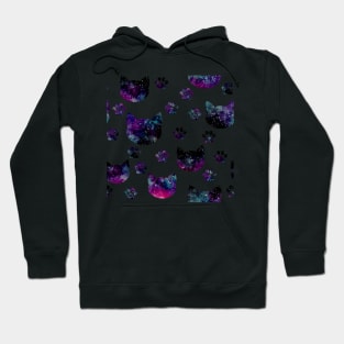 Galaxy and Cat's Footprints Hoodie